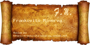 Frankovits Minerva névjegykártya